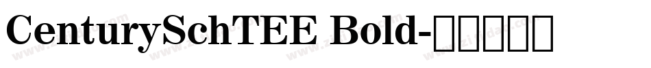 CenturySchTEE Bold字体转换